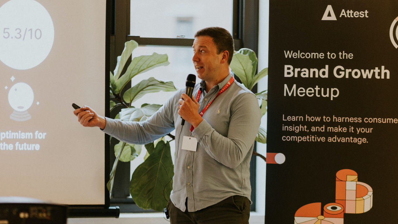 Attest Founder and CEO Jeremy King at the Brand Growth Meetup 2022